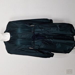 Adolfo Dominguez Dark Forest Green Nylon Gorpcore Elastic Waist Jacket Size L